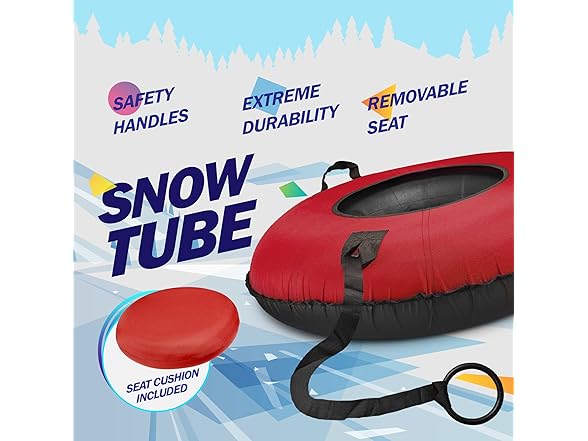 Canvas Snow Tube Slippery Racer Grande XL Hard Bottom