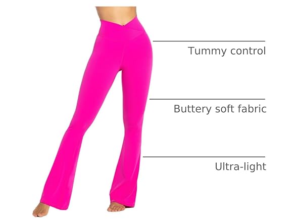 Sunzel Flare Leggings 30in M Hot Pink
