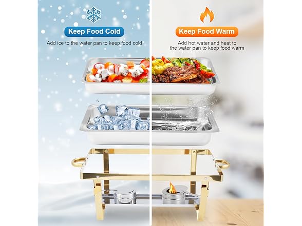 2-Pack Chafing Dishes for Buffet,8QT