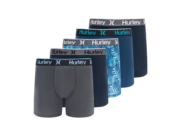 Hurley Men's 5 Pack Printed Boxer Briefs - Gallery 19
