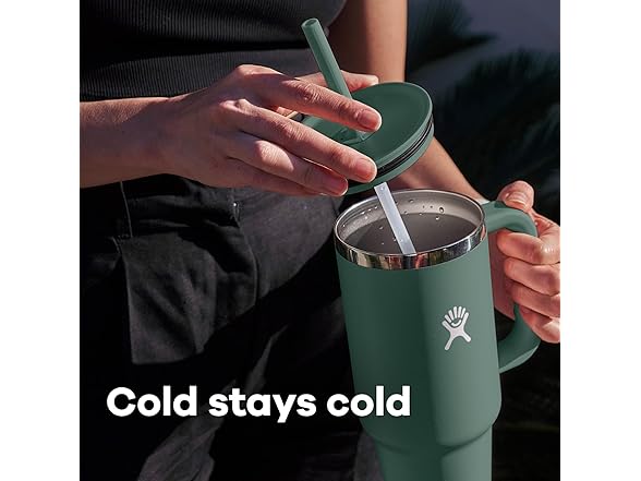 Hydro Flask Travel Tumbler, 40 Oz, Seacliff