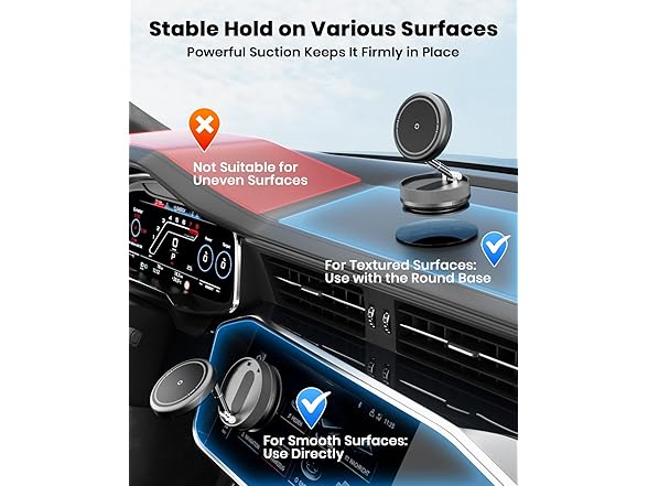 Vacuum Magnetic Car Phone Holder