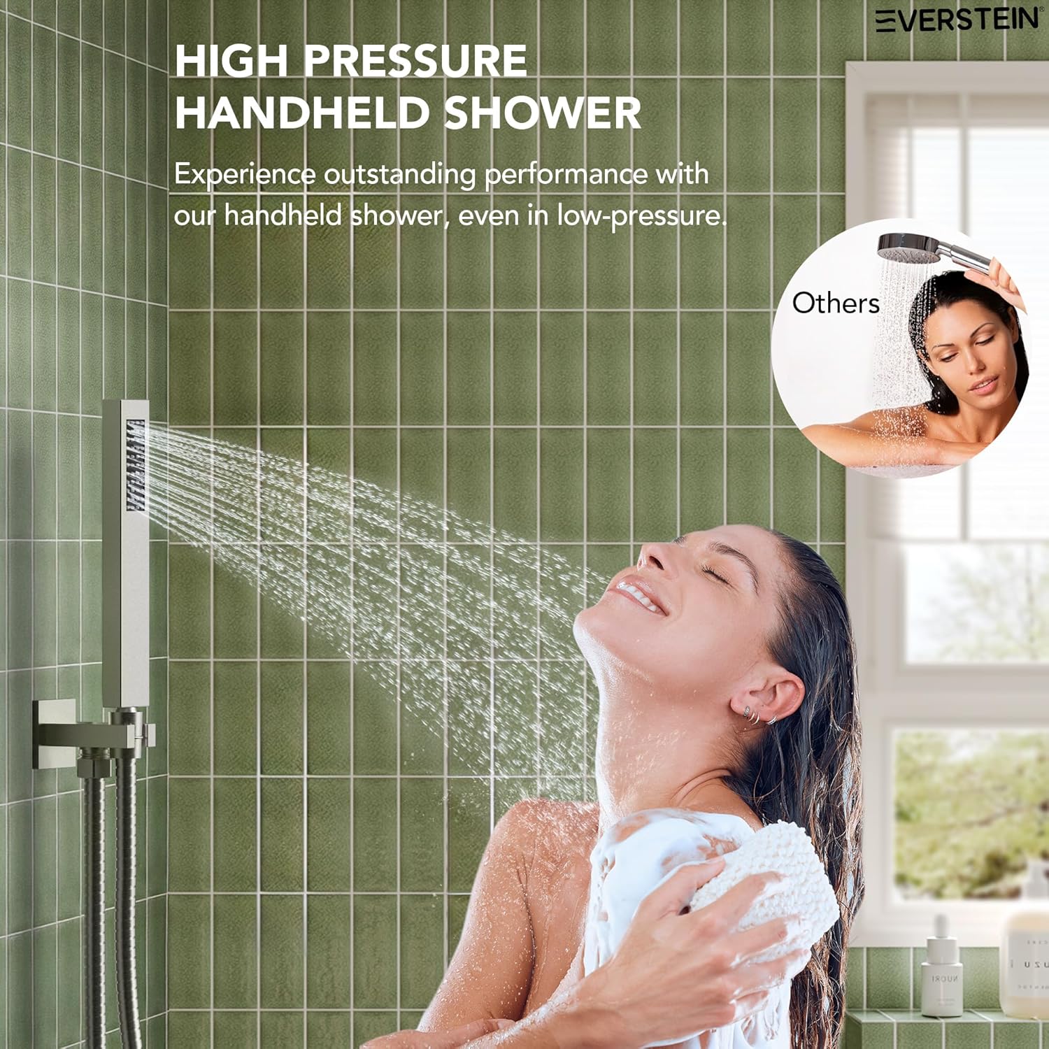 EVERSTEIN SFS-1014-NK12 12" Brushed Nickel Shower System - Gallery 17