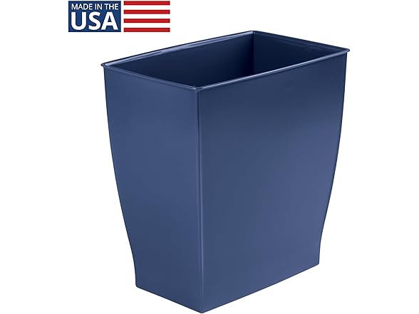 iDesign Small Plastic Bathroom Trash Can