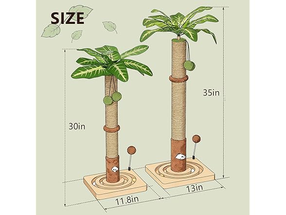 MECOOL 35in Tall Cat Scratching Post