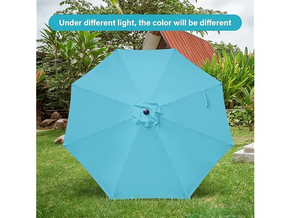 Simple Deluxe Patio Umbrella 9 FT, Turquoise