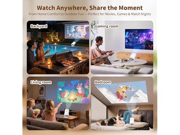 Telonixium 1080P Mini Projector with Carrying Case