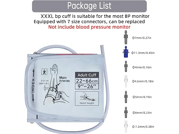 XXXL Blood Pressure Cuff, 9"-26"