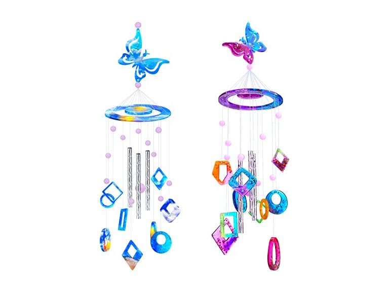 Mity rain Resin Mold, 62pcs Wind Chimes Resin Ep