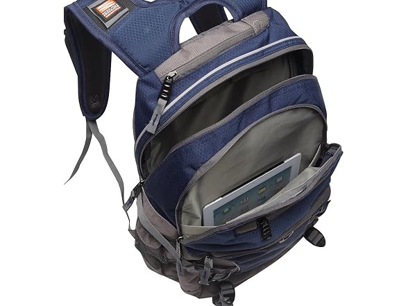 High Sierra Loop Backpack One Size, Sequin Facets/Bluebird/White