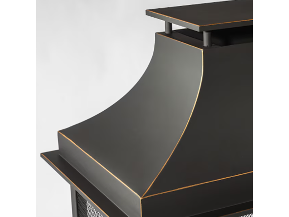 GDFStudio Thorne Steel Chimney Fireplace