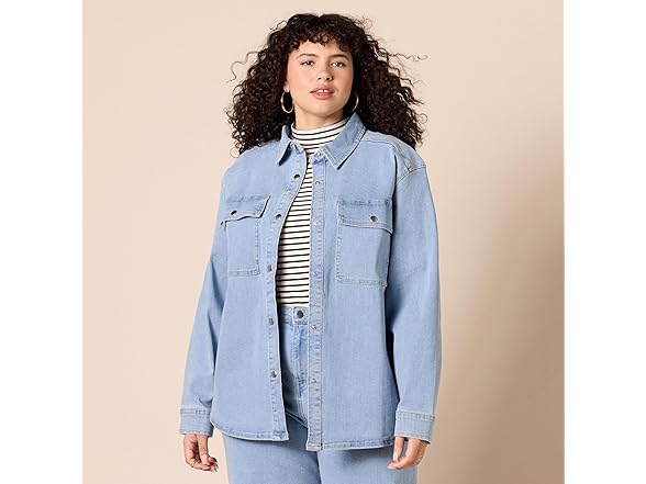 AE Womens OversizedFit Denim Shirt Jkt