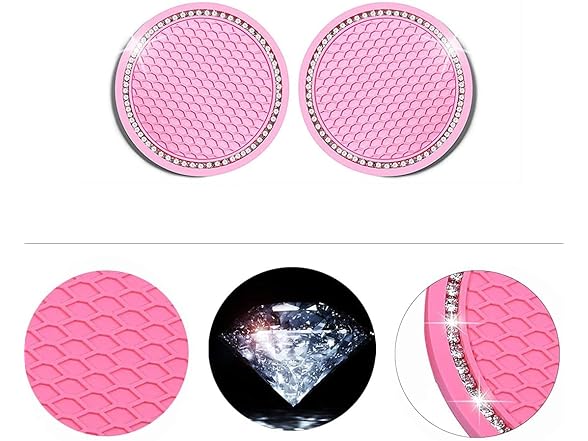 Hamans 2Pcs Car Cup Holder Coaster