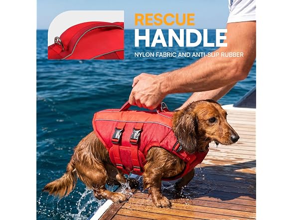 Queenmore XS Dog Life Jacket,Reflective Smal