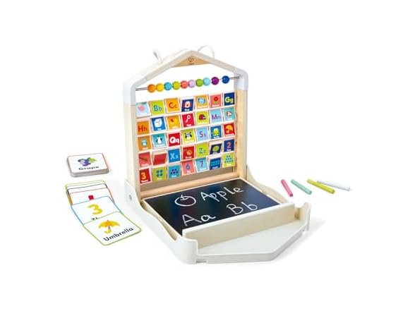 Hape Alphabet Learning Pack & Chalkboard Set for Toddlers