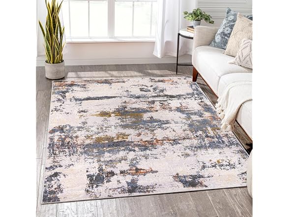 L'Baiet Elena Blue Distressed 2x6 Runner Rug