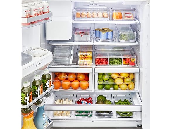 iDesign Plastic Crisp Divided Fruit and Vegetable Storage