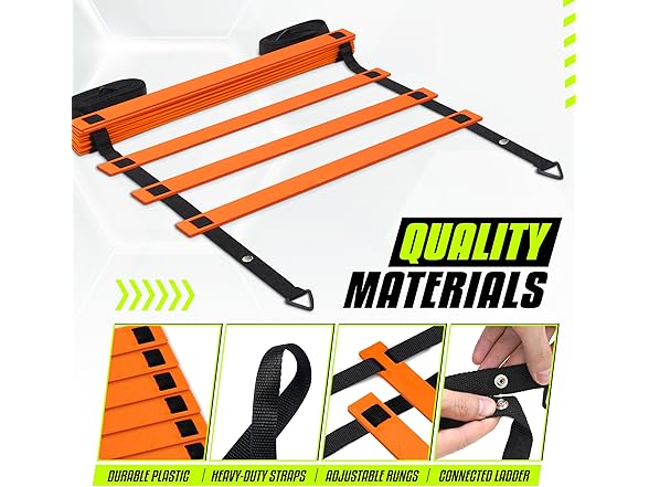 YES4ALL Agility Ladder - 8 Rungs Orange