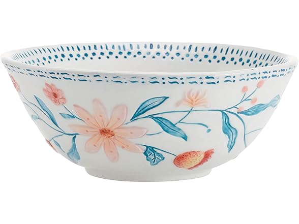 Fitz and Floyd Gracie Floral 12 Piece Dinnerware Set, Service for 4