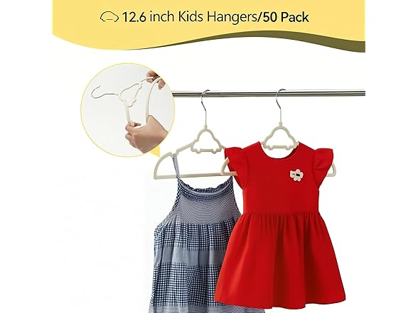 GoodtoU 50 Pack Kids Velvet Hangers