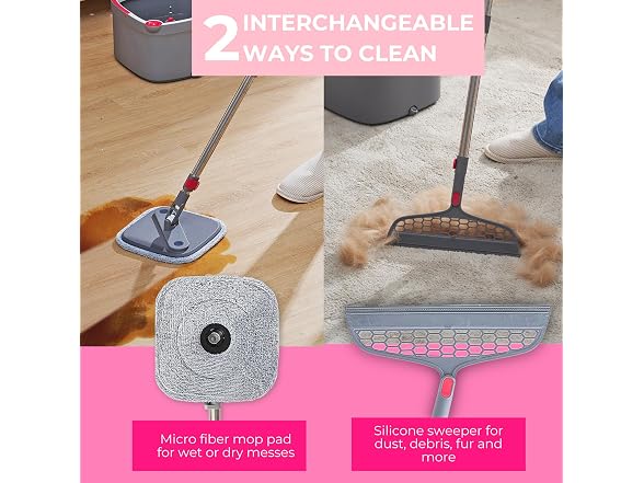 True & Tidy True Clean Spin Mop & Bucket