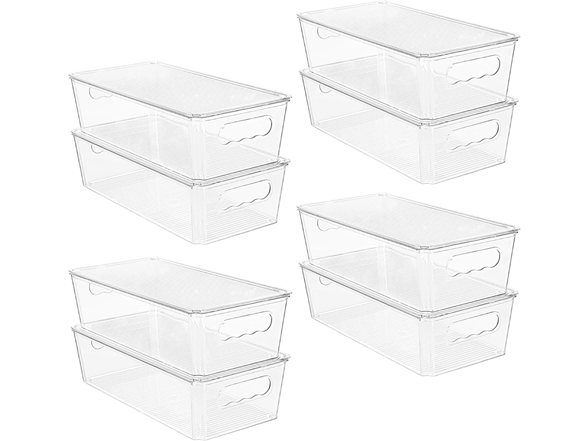 Vtopmart Clear Stackable Storage Bins with Lids