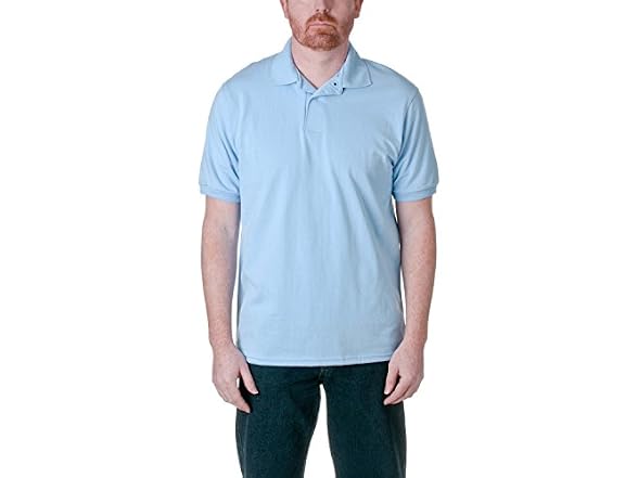 Hanes Men (L) Cotton-Blend EcoSmart Polo Jersey