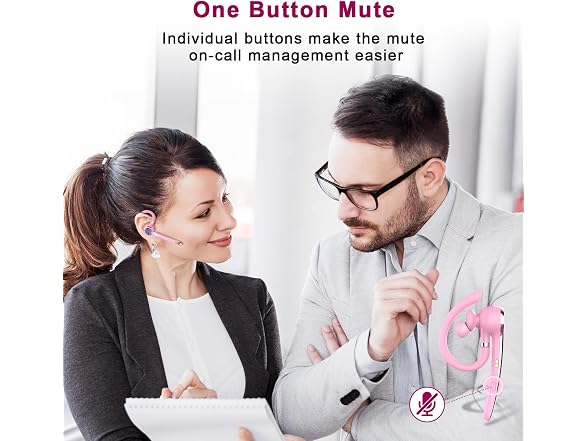 HEIBAS Bluetooth Headset (Pink)