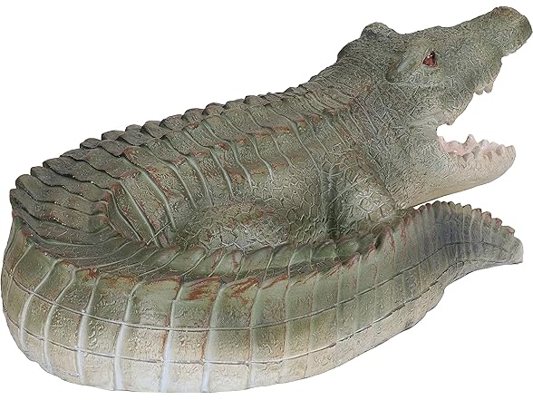 Sunnydaze Chloe The Crabby Crocodile Statue Patio