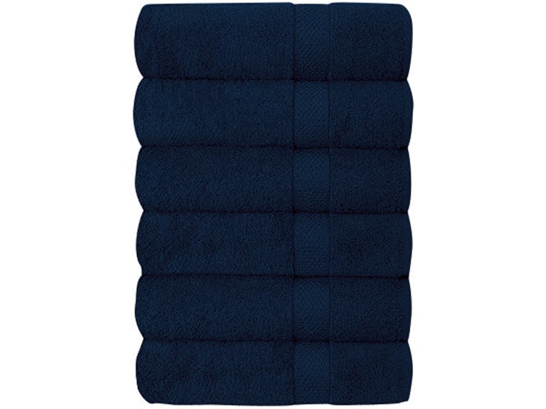 J&V TEXTILES 6PK TWL NAVY 27 X 52 IN 6-Pack Plush Bath T