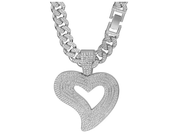 YOHAX Hip Hop Necklace Silver