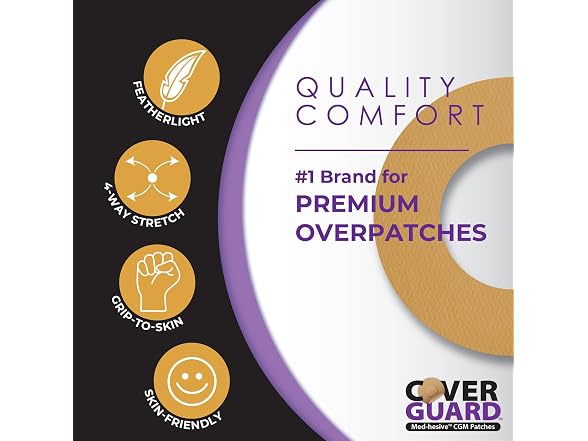 CoverGuard CGM Overpatch Dexcom G7 Tan 25 Count