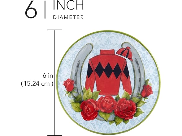 Derby Day at the Races Set of 4 Canape Plates