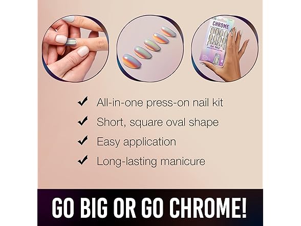 Ardell Nail Addict Chrome Eclipse Press Ons