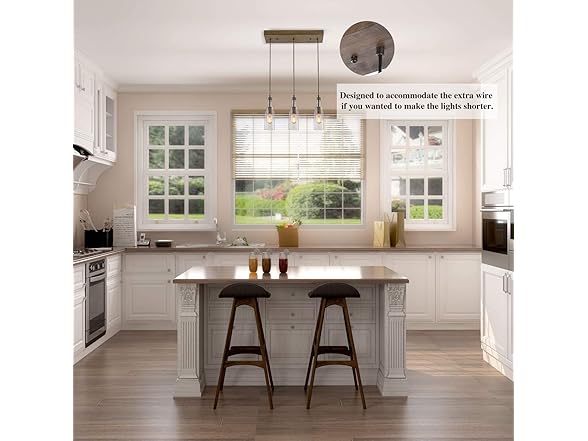 LNC Wooden Pendant Lights, 3 Pack