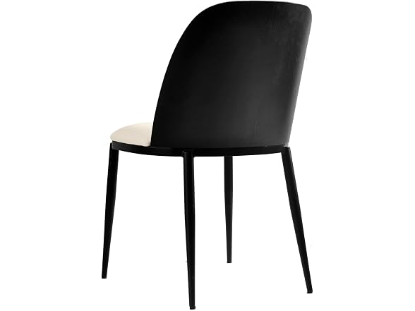 LeisureMod TCBL18W Tule Dining Chair Black/White