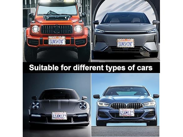 Car captain 1pcs License Plate Protector Unbreakab