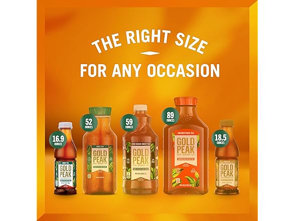 Gold Peak Tea, Sweet Tea, 16.9 fl oz, 6 Pack