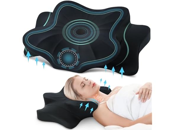 DONAMA Cervical Pillow for Neck, Black