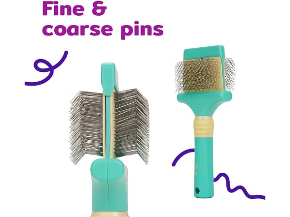 Jelly Pet Double Sided Dog Slicker Brush, Lo