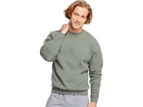 Hanes Men (L) ComfortBlend EcoSmart Crew Green_L
