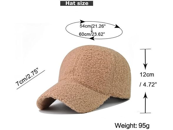 Avilego Women (OS) Winter Baseball Cap Lamb Travel