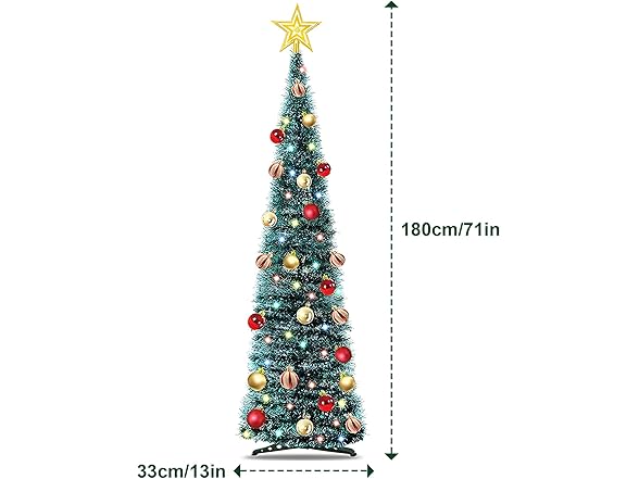 Abdtech Pop-Up Christmas Trees with Lights