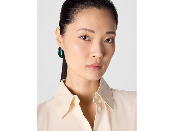 Swarovski Lucent Green Hoop Earrings