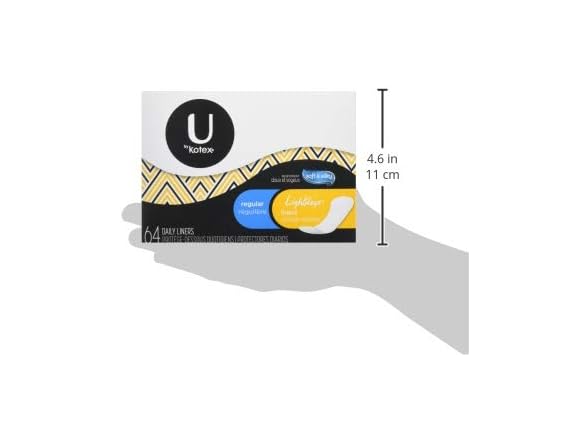 U by Kotex Lightdays Panty Liners, 64 Count