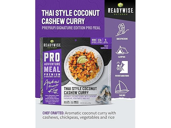 ReadyWise Thai Coconut Cashew Curry 1 Pouch