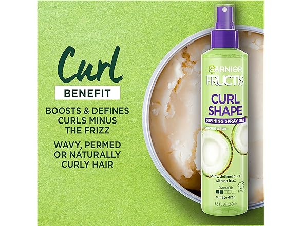 Garnier Fructis Curl Shape Spray Gel, 8.5oz