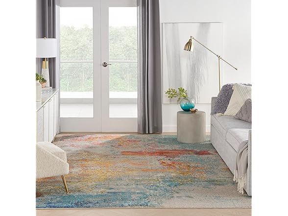 Nourison Celestial Modern Abstract Seali