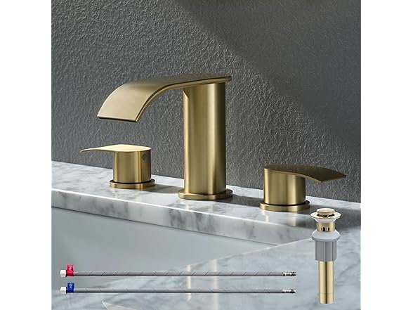 8" Gold Waterfall Sink Faucet