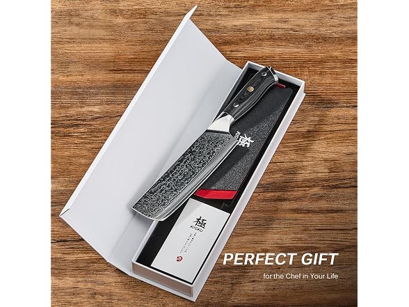 KYOKU 7" Damascus Blade Nakiri Knife